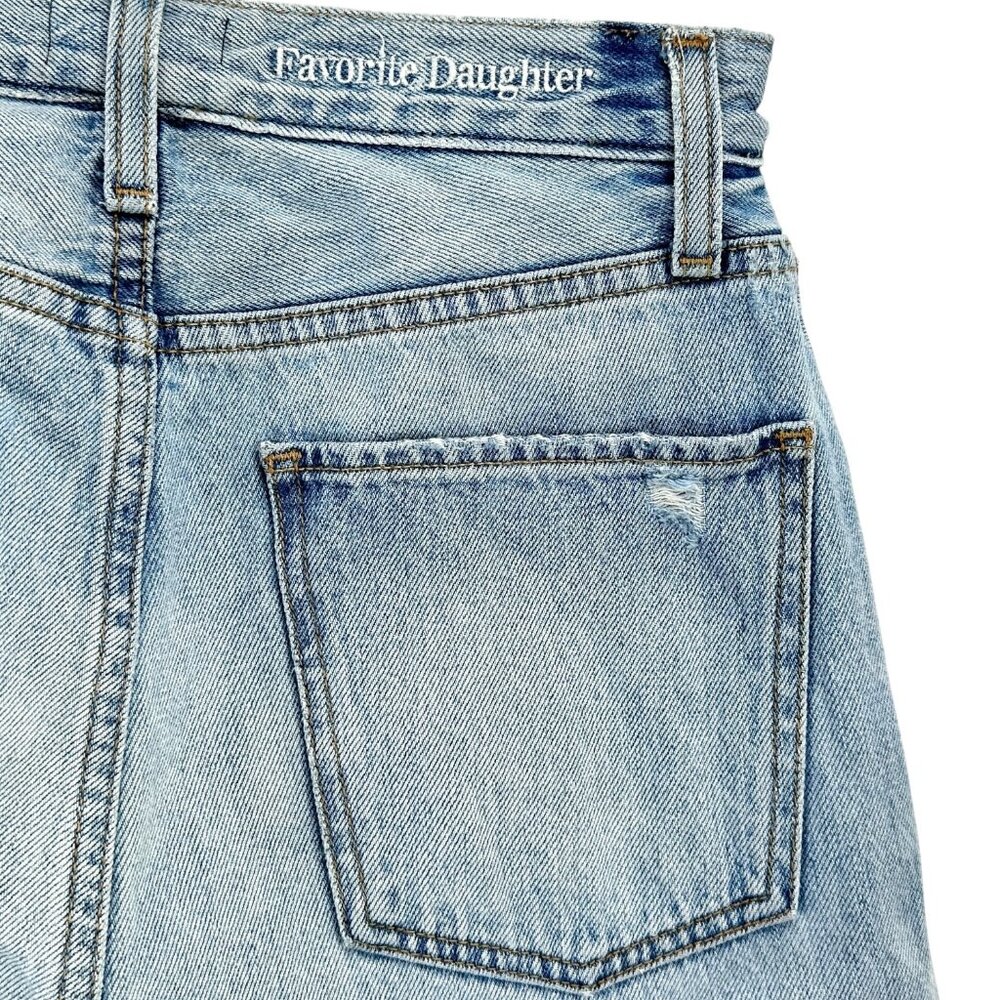 Favorite Daughter Light Wash Straight Leg High Rise Distressed Jeans sz 24 - Picture 5 of 8
